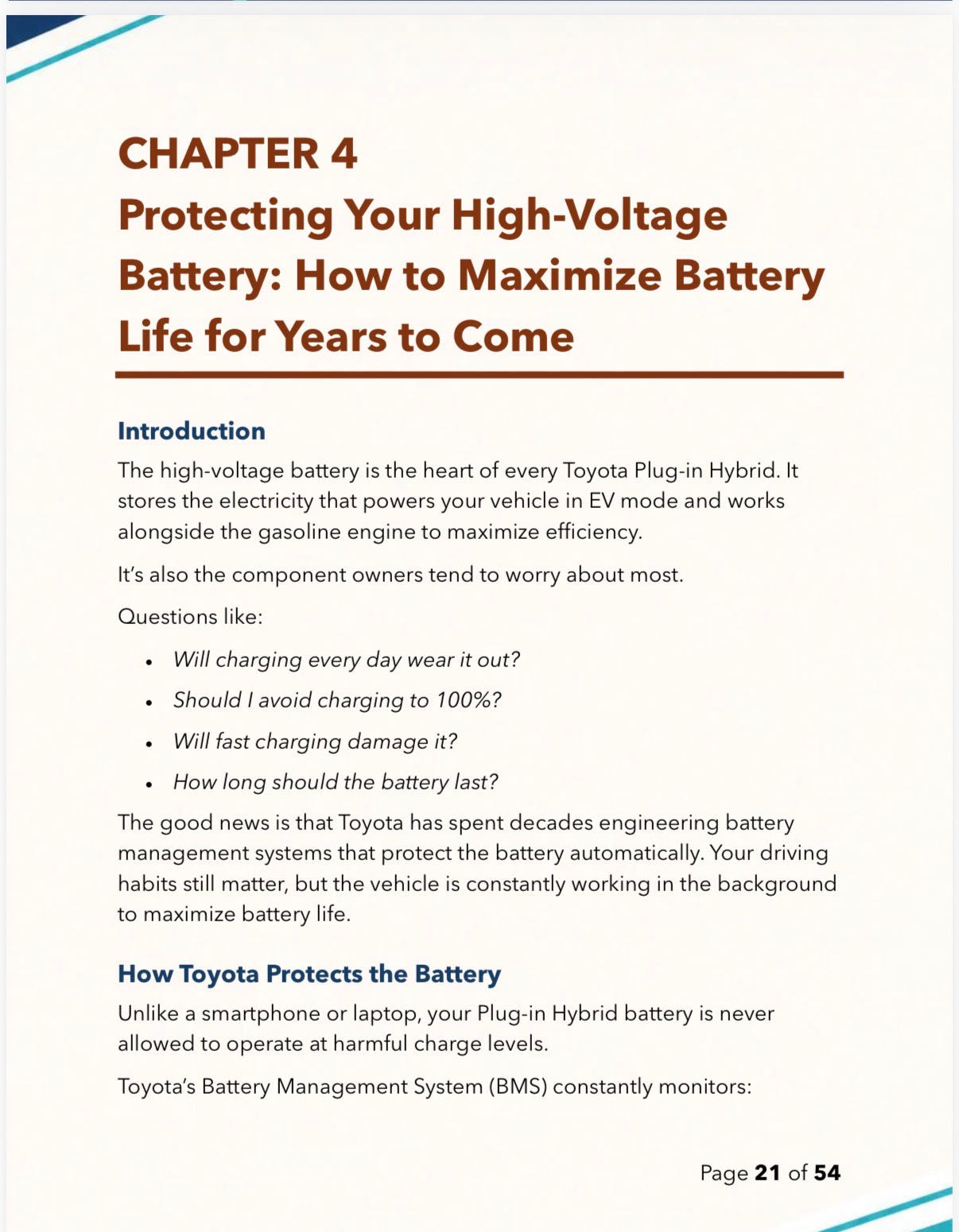 Caring For Your Toyota Plug-in Hybrid